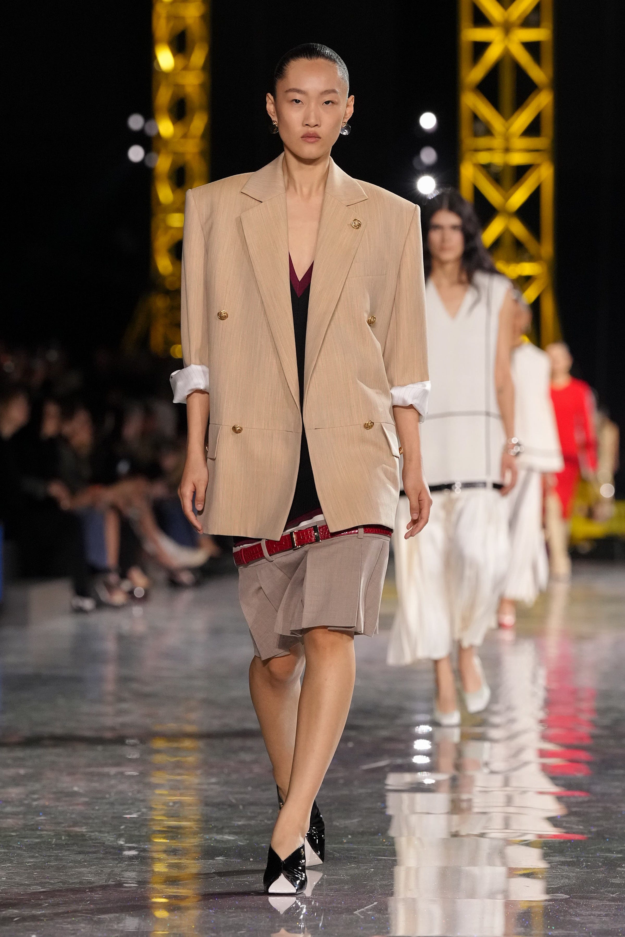 Miu Miu yellow apron dress