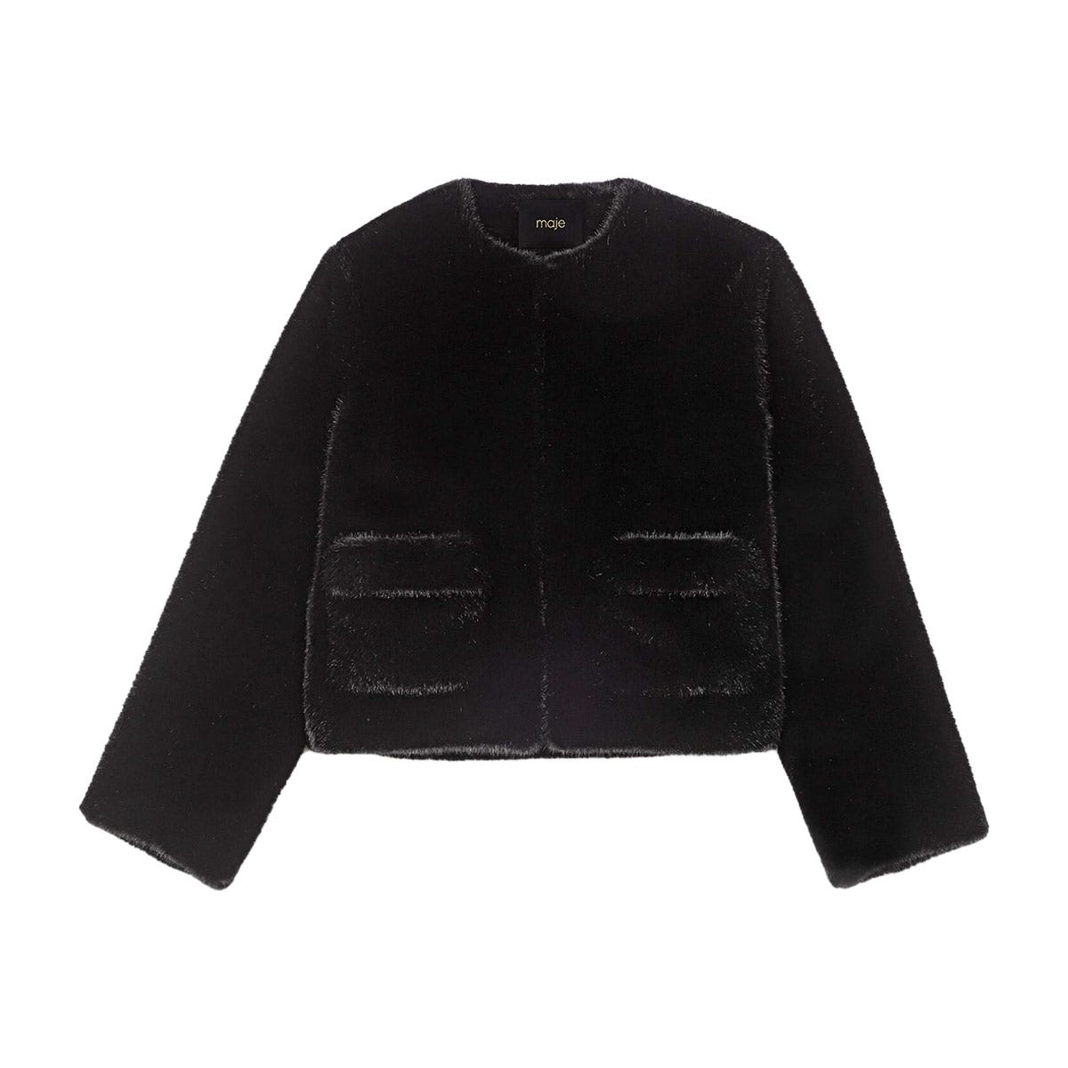 Goldy Faux-Fur Hooded Short Coat Apparis